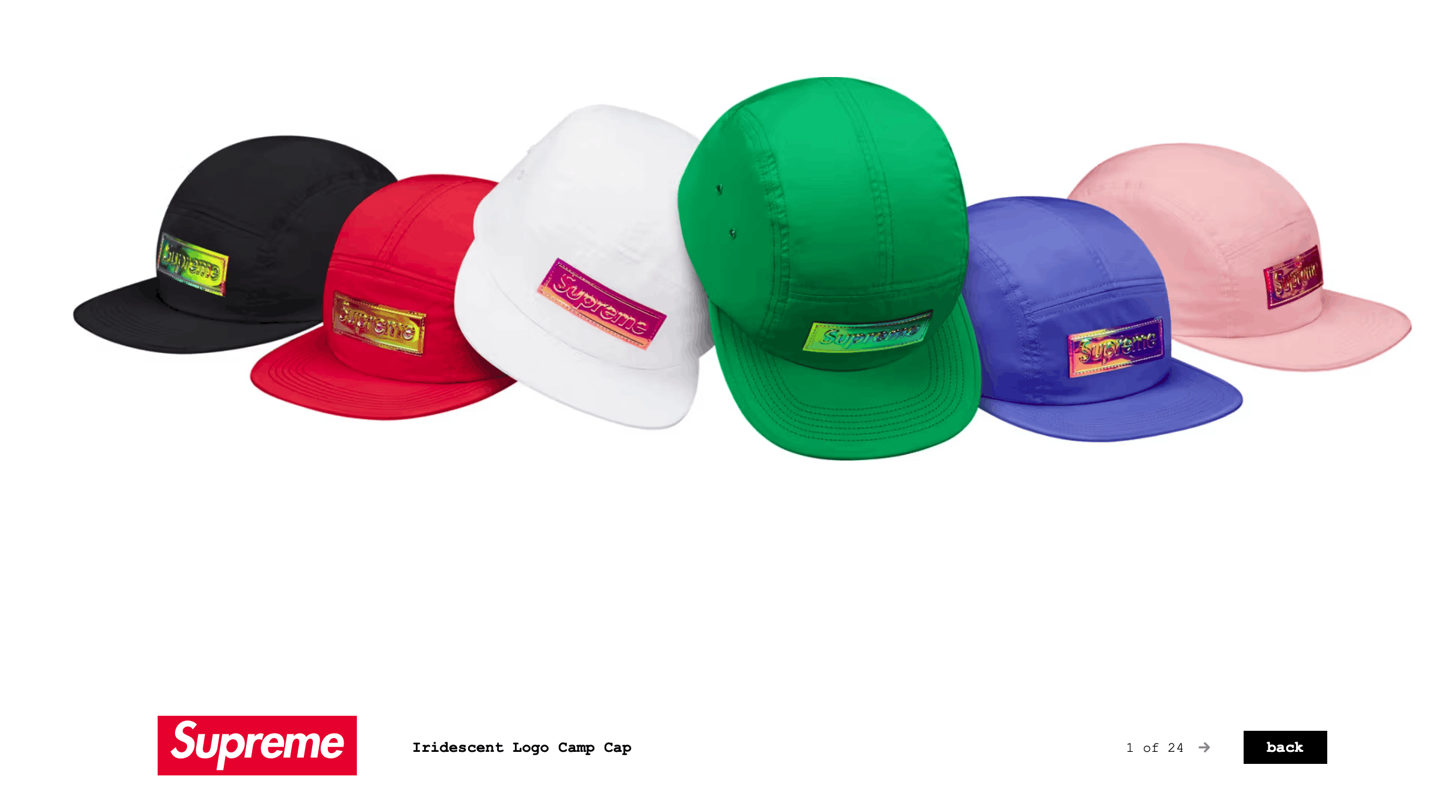 Supreme Iridescent Camp Cap Supreme SS17 Size ONE SIZE - 5 Thumbnail