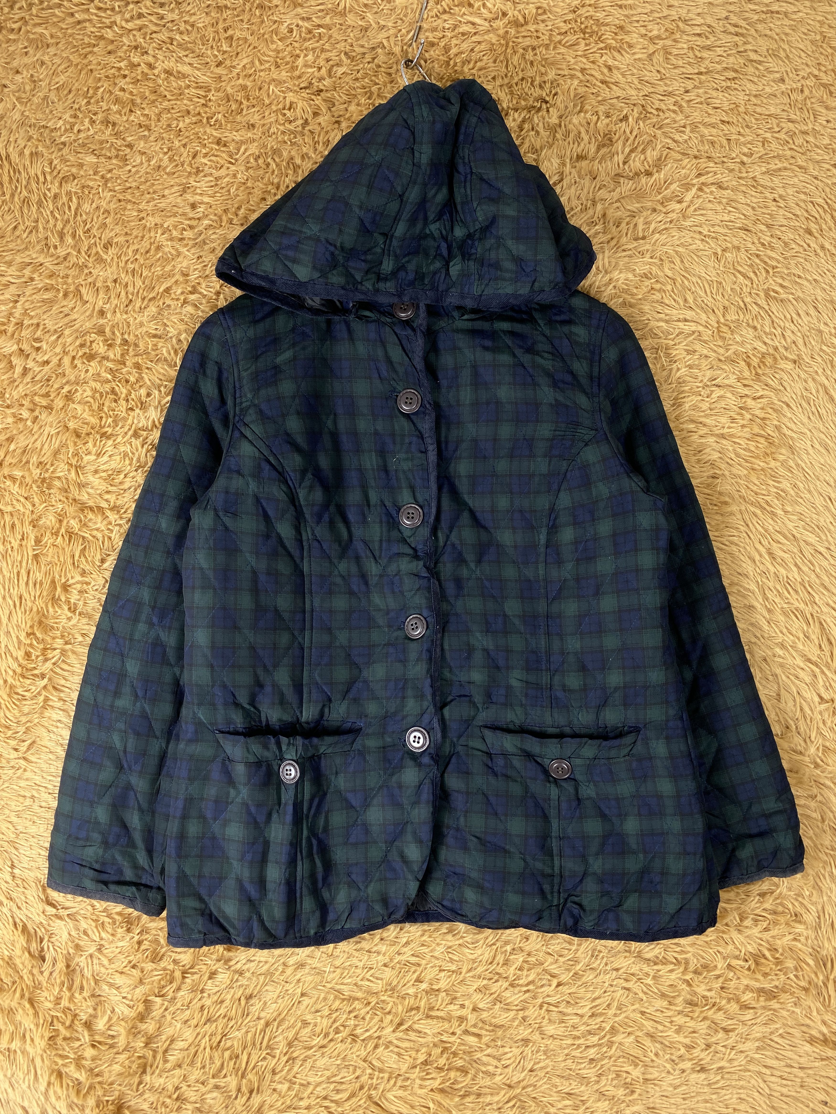 Japanese Brand Vintage Kurashi Casual Hoodie Quilted Jacket J1963 Size US S / EU 44-46 / 1 - 1 Thumbnail