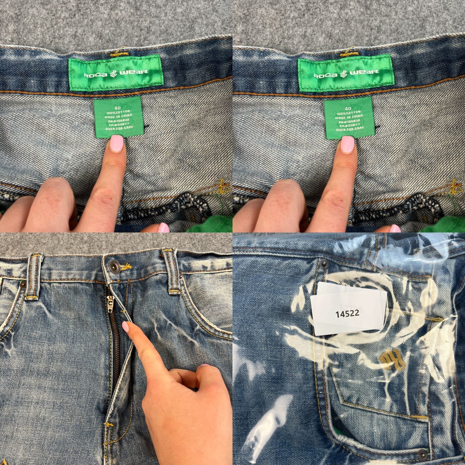 Rocawear Rocawear Mens Denim Shorts W40 Blue Baggy Y2K hip Hop Grunge Skater Vintage 90s Bermuda Casual 90s Hip Hop Mens Regular Blue Denim Shorts W40 Size US 40 / EU 56 - 8 Thumbnail