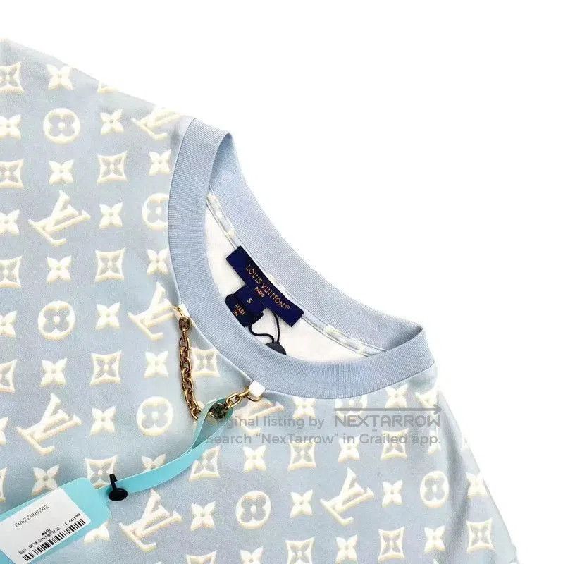Louis Vuitton Louis Vuitton Light Blue Cotton Dress for Women . Size S / US 4 / IT 40 - 3 Thumbnail