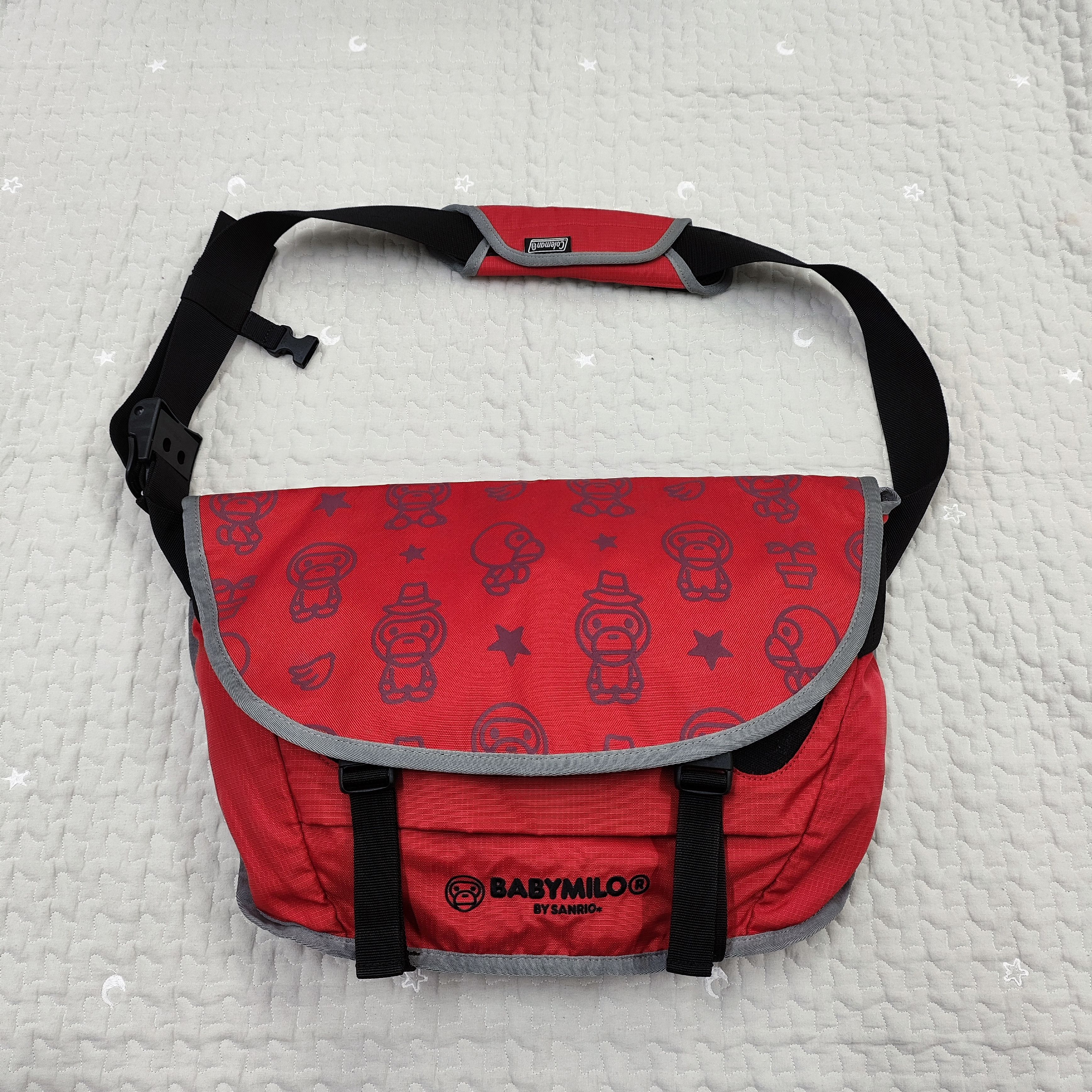 Bape x Coleman Baby Milo X Coleman Messenger Bag (2011) in Red, Men's