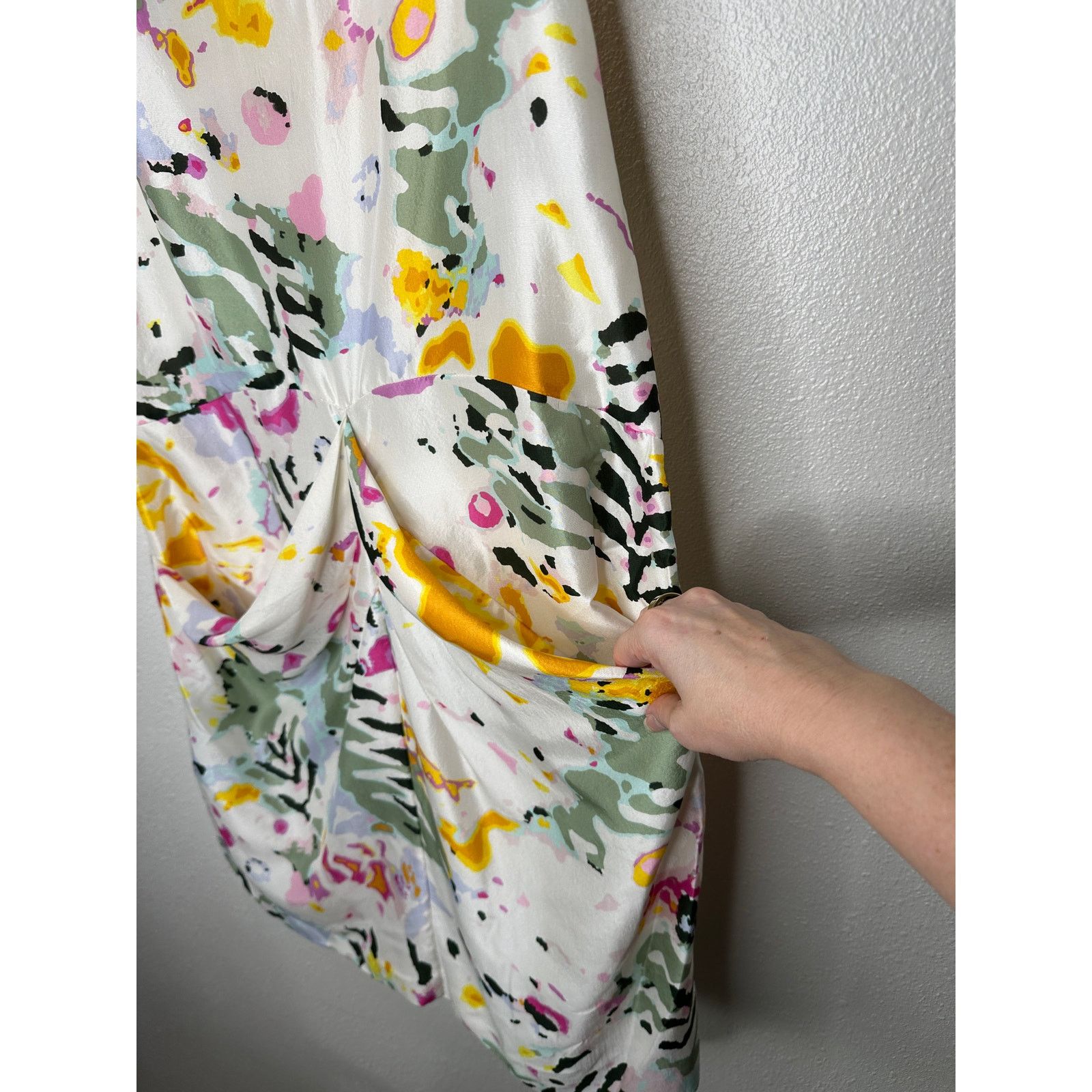 THAKOON Thakoon White Floral Sleeveless Silk Sheath Mini Dress 6 Size M / US 6-8 / IT 42-44 - 7 Thumbnail