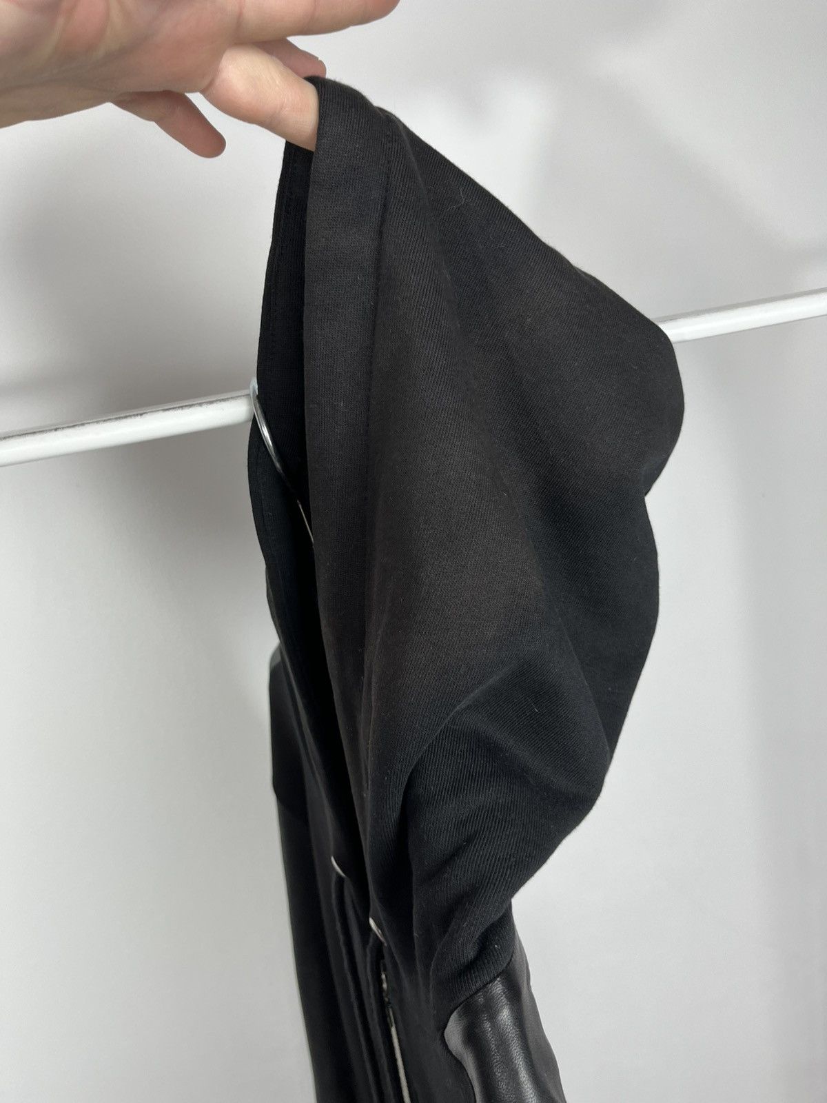 Diesel Diesel Black Zip Hoodie Jacket XL Genuine Leather Sleeves Size US XL / EU 56 / 4 - 10 Thumbnail