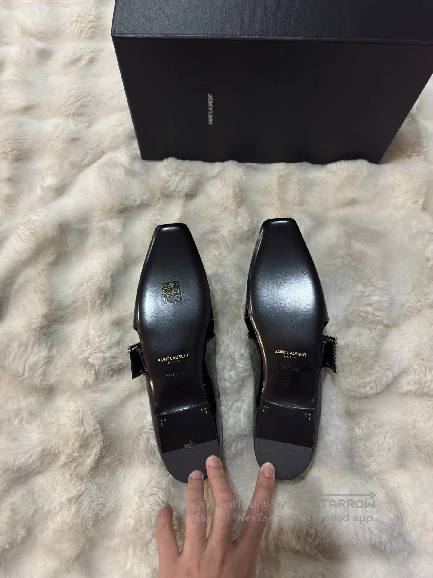 Saint Laurent Paris Saint Laurent Paris Studded Square Buckle Loafers| Size US 9 / EU 42 - 6 Thumbnail