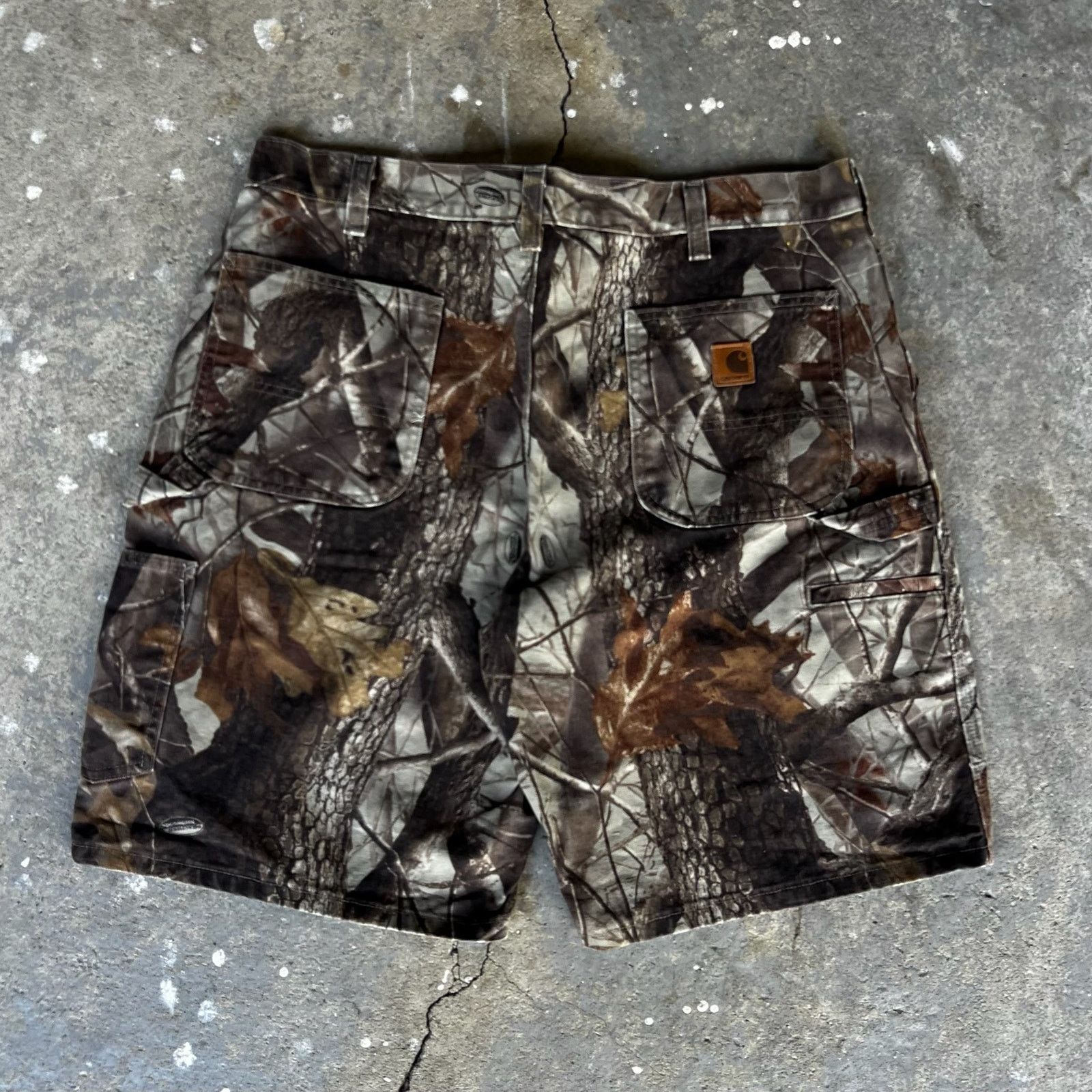 Carhartt B191 camo realtree work wear carpenter shorts