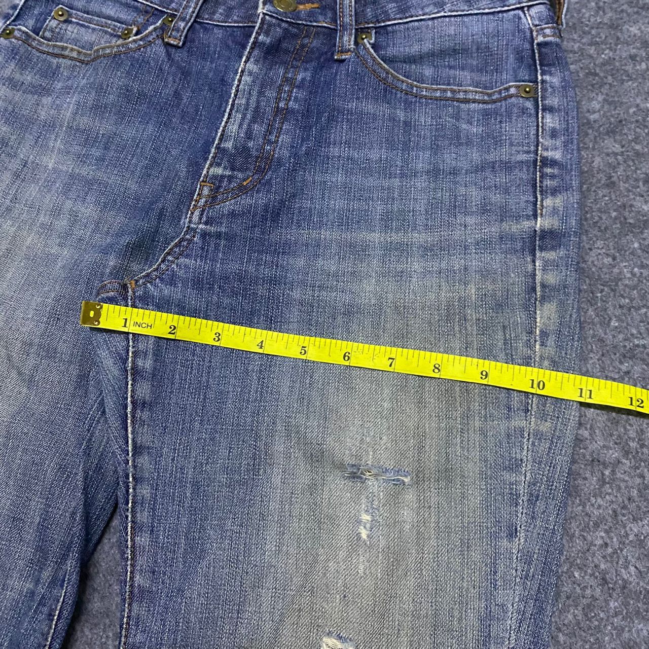 💥Flare💥Vintage Uniqlo Distressed Flare Denim