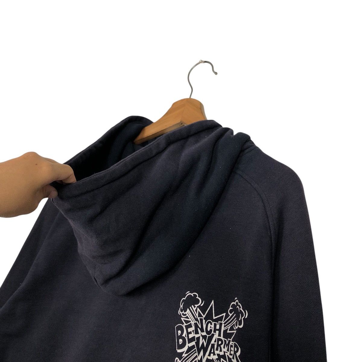 Japanese Brand 📌Vintage Hoodie Pull Over Bench Warmer Basket Ball Big Logo Size US M / EU 48-50 / 2 - 11 Thumbnail
