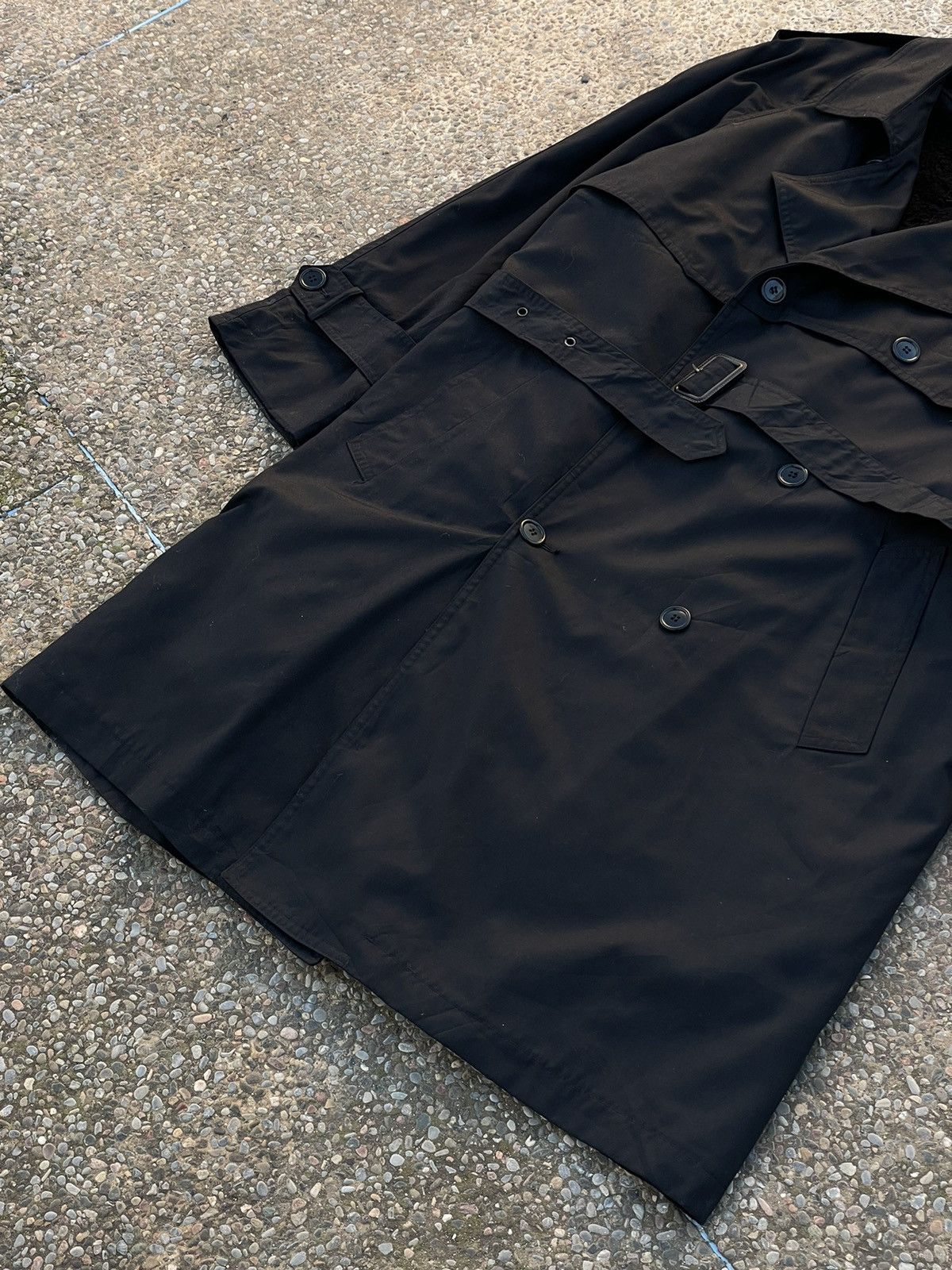 Balenciaga ARCHIVAL Balenciaga pour SNCF Designer Uniform Trench Coat Size US XL / EU 56 / 4 - 4 Thumbnail