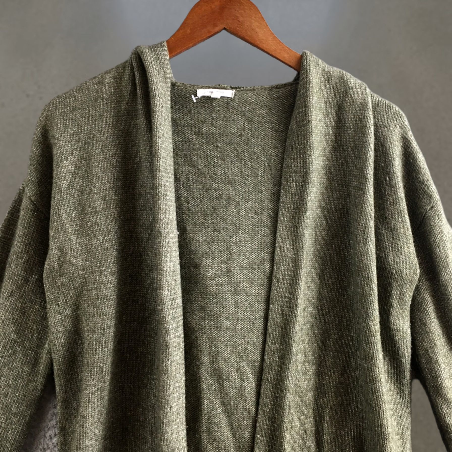 Vintage Maurices Sweater Womens XS Olive Green Open Front Hooded Knit Cardigan Casual Shirt Size XS / US 0-2 / IT 36-38 - 1 Thumbnail