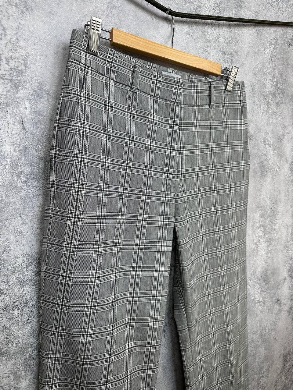 Jigsaw Jigsaw Check Pants Plaid Straight Leg Trousers Wool Blend Size 27" / US 4 / IT 40 - 3 Thumbnail