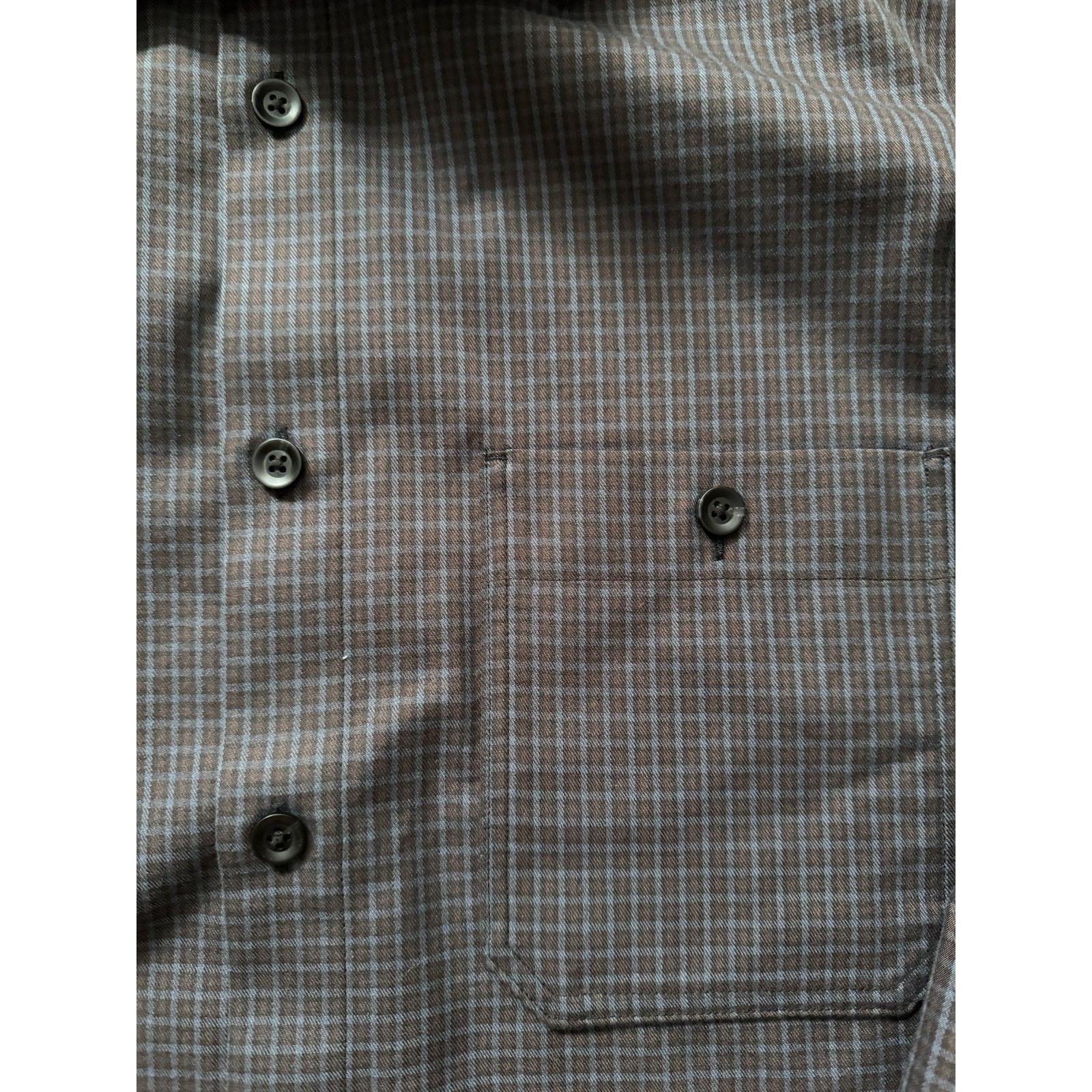 Uniqlo UNIQLO U Twill Work Oversized Shirt Medium Blue Brown Size US M / EU 48-50 / 2 - 3 Thumbnail