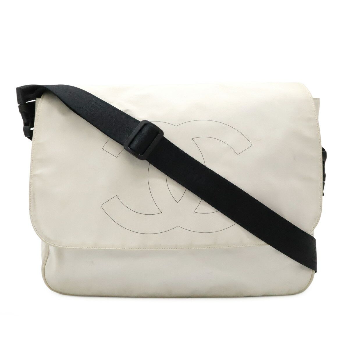 Chanel Chanel Sports Line Rubber Coating Messenger Bag Plastic Crossbody Bag in White, Men's