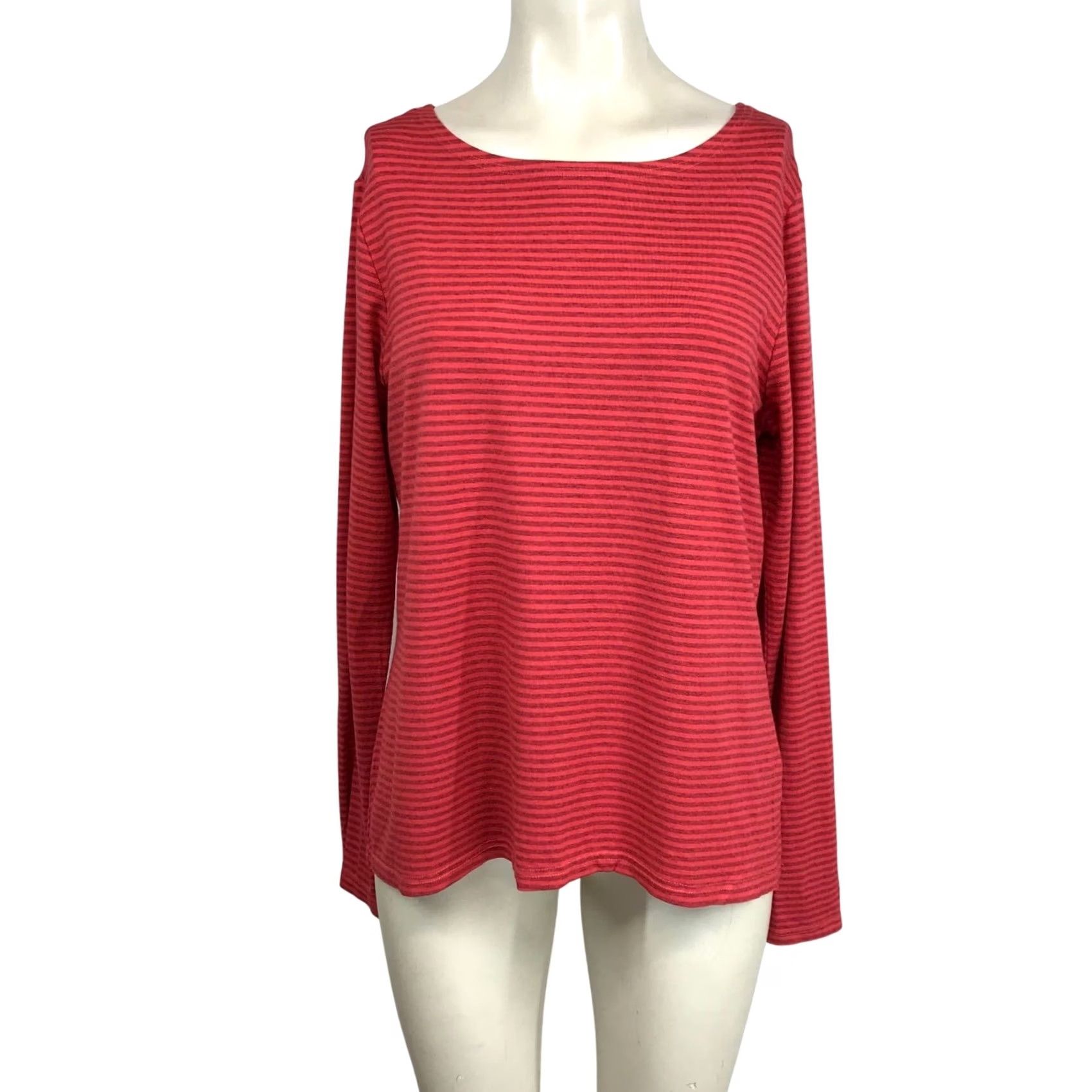 Vintage CUT-LOOSE WOMEN'S M RED LONG SLEEVE ROUND NECK RAYON BLEND TOP Size M / US 6-8 / IT 42-44 - 2 Thumbnail
