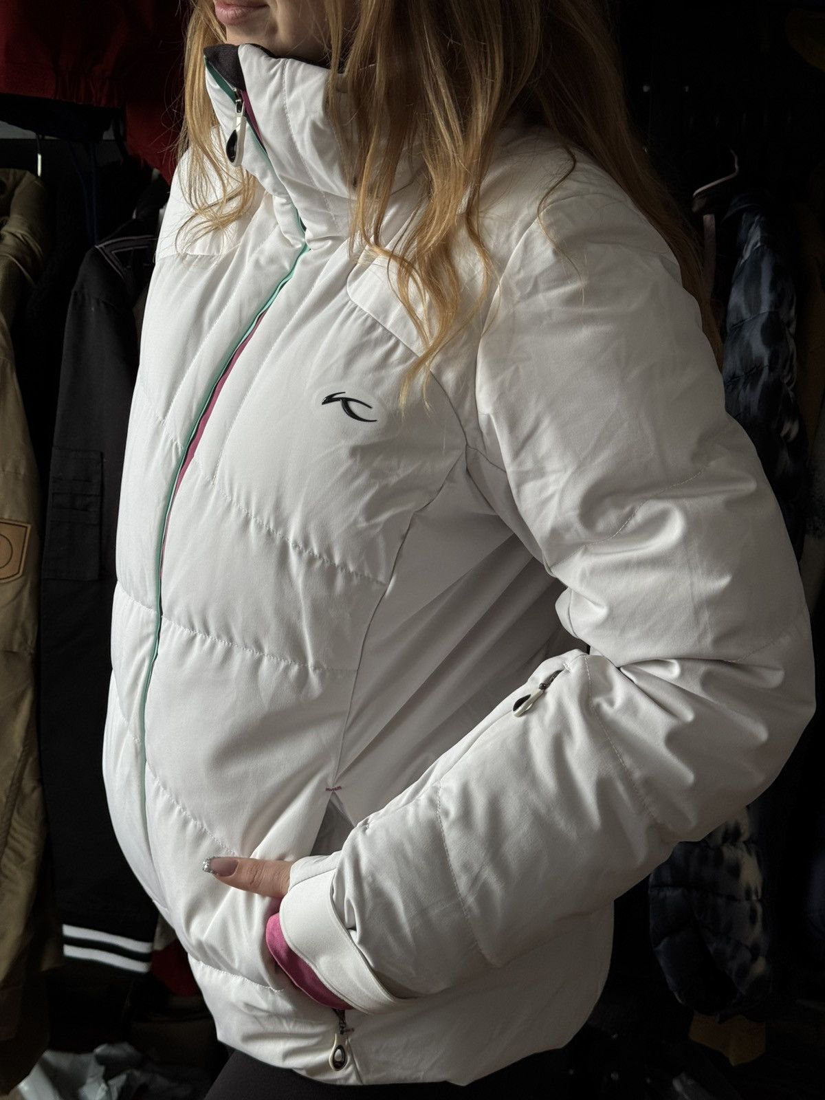 Designer × KJUS Kjus awesome white jacket ski Recco premium down Size M / US 6-8 / IT 42-44 - 3 Thumbnail