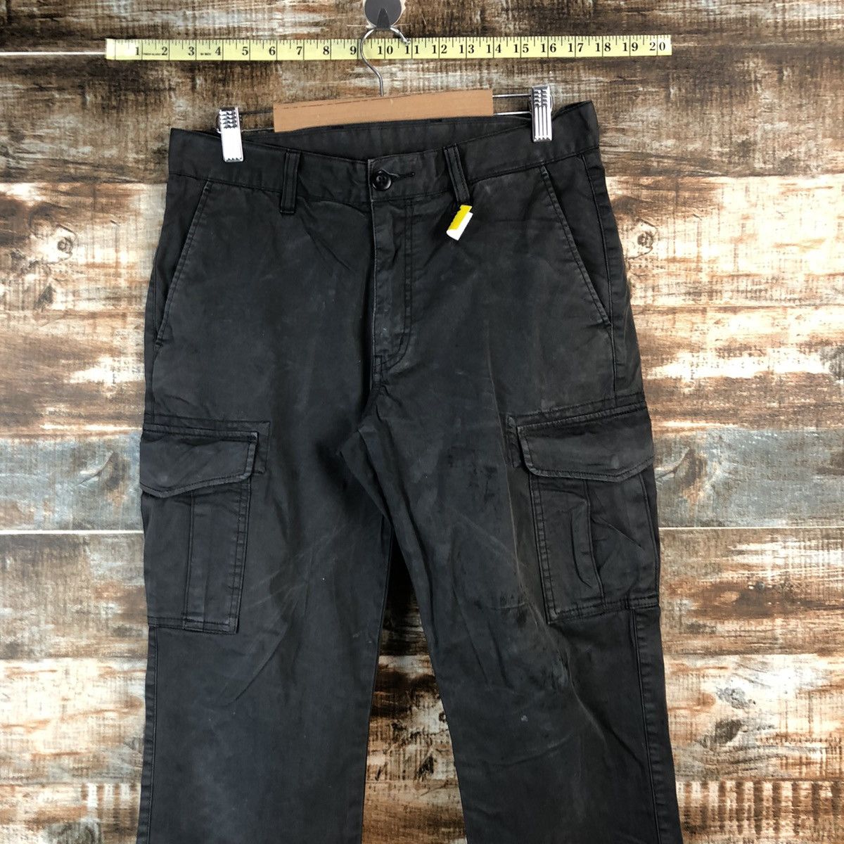 Japanese Brand Uniqlo Black Cargo utility tactical Multipocket Pants #A2561 Size US 30 / EU 46 - 4 Thumbnail