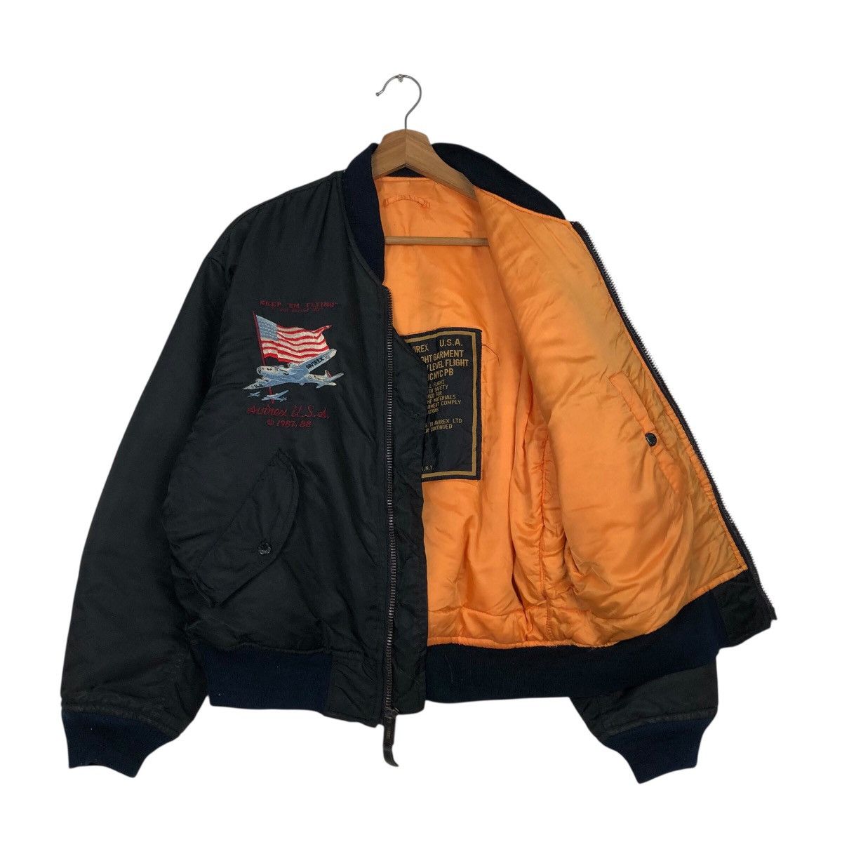 Avirex 📌Vintage Ma-1 Bomber Jacket Fly Military Avirex Big Logo Size US XS / EU 42 / 0 - 12 Thumbnail