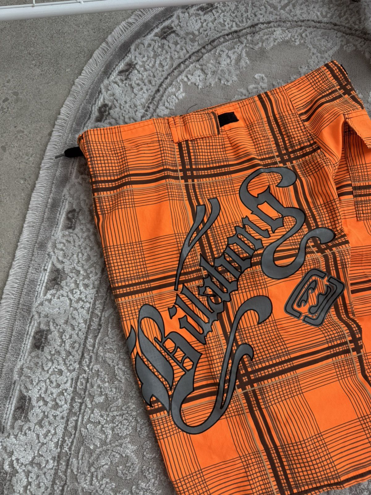 Billabong Billabong Vintage Plaid Board Shorts - Orange/Brown Size US 34 / EU 50 - 2 Thumbnail