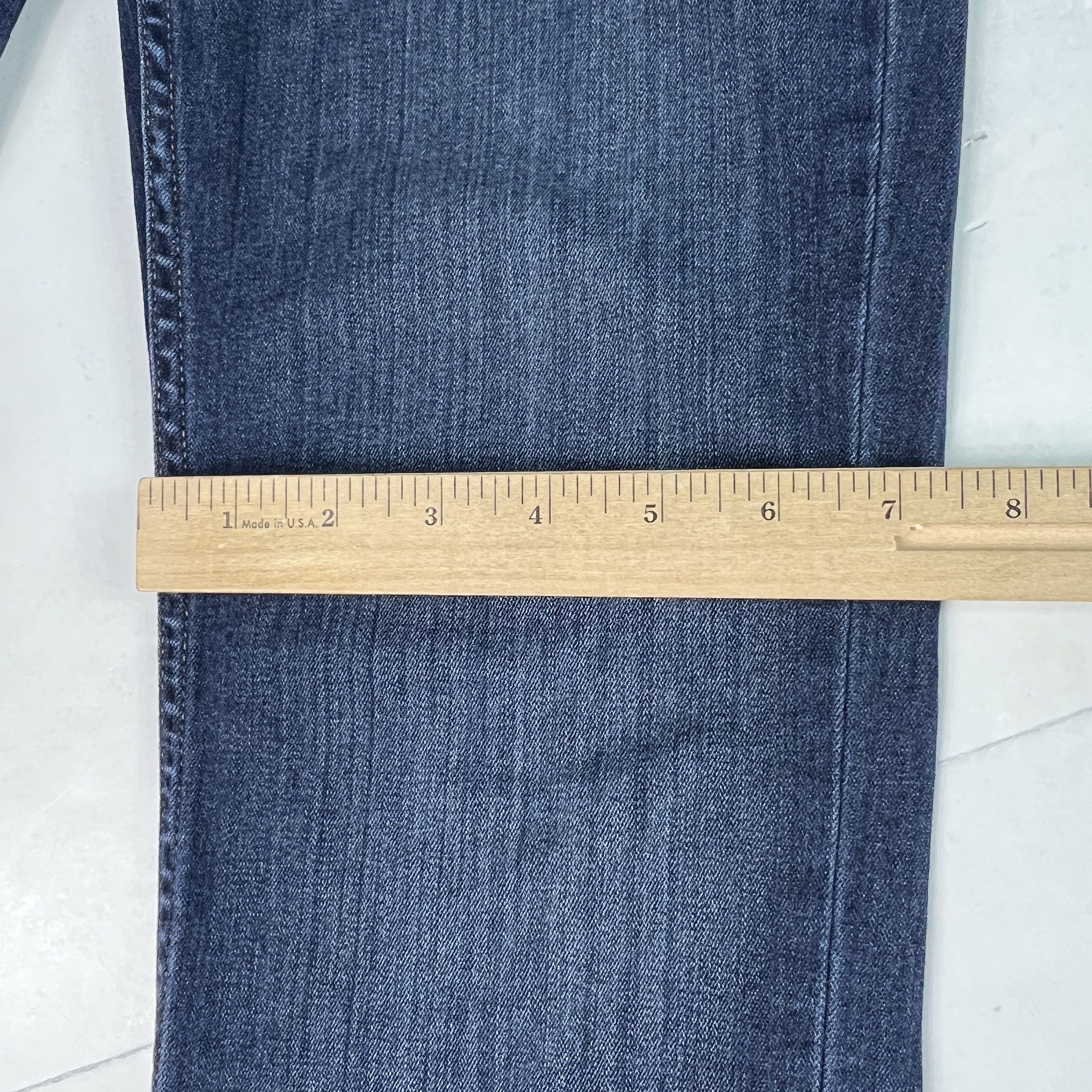 Paige Paige Jeans Lennox Slim Fit Straight Dark Blue Stretch Denim Size US 28 / EU 44 - 16 Thumbnail