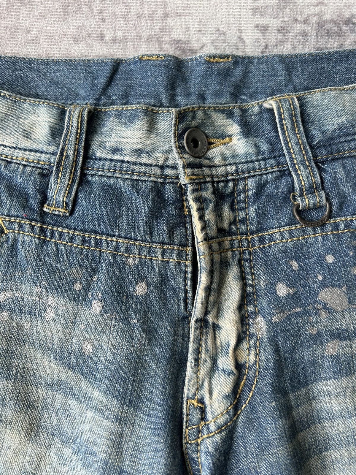 If Six Was Nine Nicole Men Distressed Cargo Jeans Size US 32 / EU 48 - 9 Thumbnail