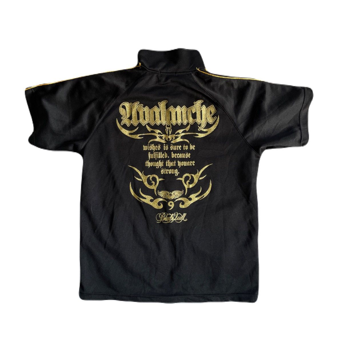 If Six Was Nine 2000s Japanese archive Vkei Glitter Poem Raglan Jersey Top Size US L / EU 52-54 / 3 - 2 Thumbnail