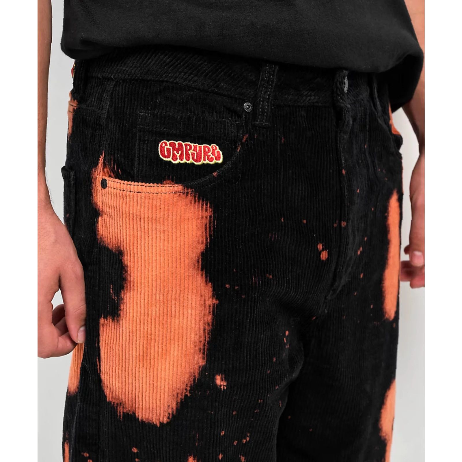 Empyre VINTAGE Empyre Loose Fit Skate Pants Mens 32x30 Black Corduroy Y2K Punk 5-Pocket Baggy Relaxed Hipster 90s Grunge Hip Hop Skater Pants Mens Size US 32 / EU 48 - 7 Thumbnail