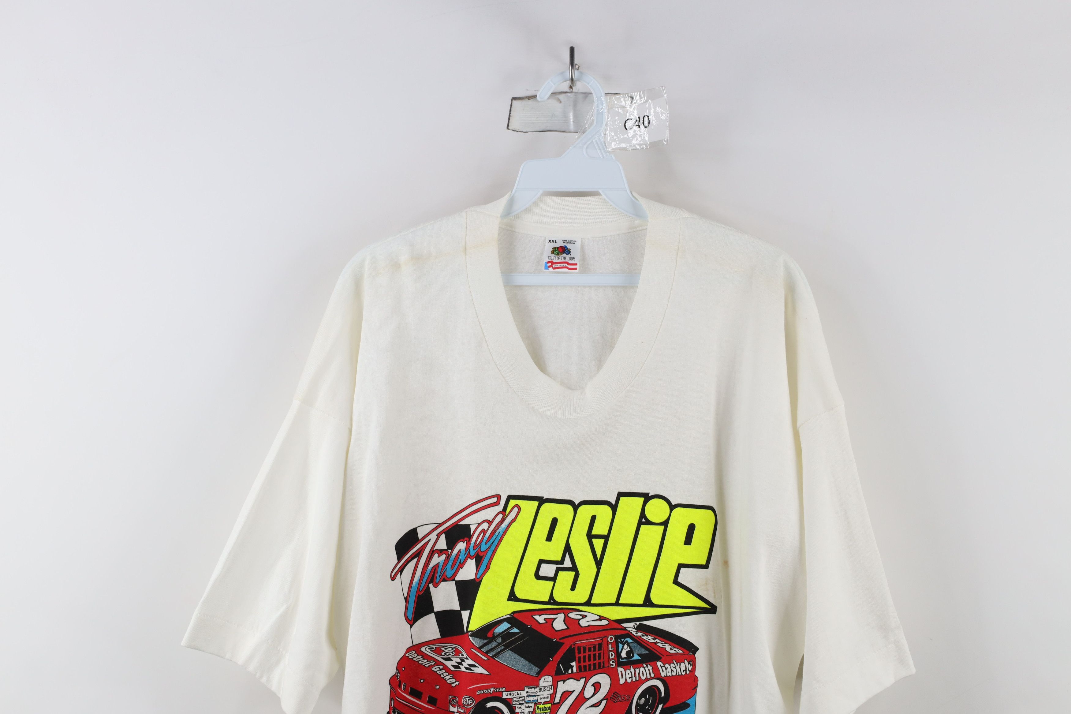 Vintage Vintage 90s Tracy Leslie Detroit Gasket Racing T-Shirt USA Size US XXL / EU 58 / 5 - 2 Thumbnail