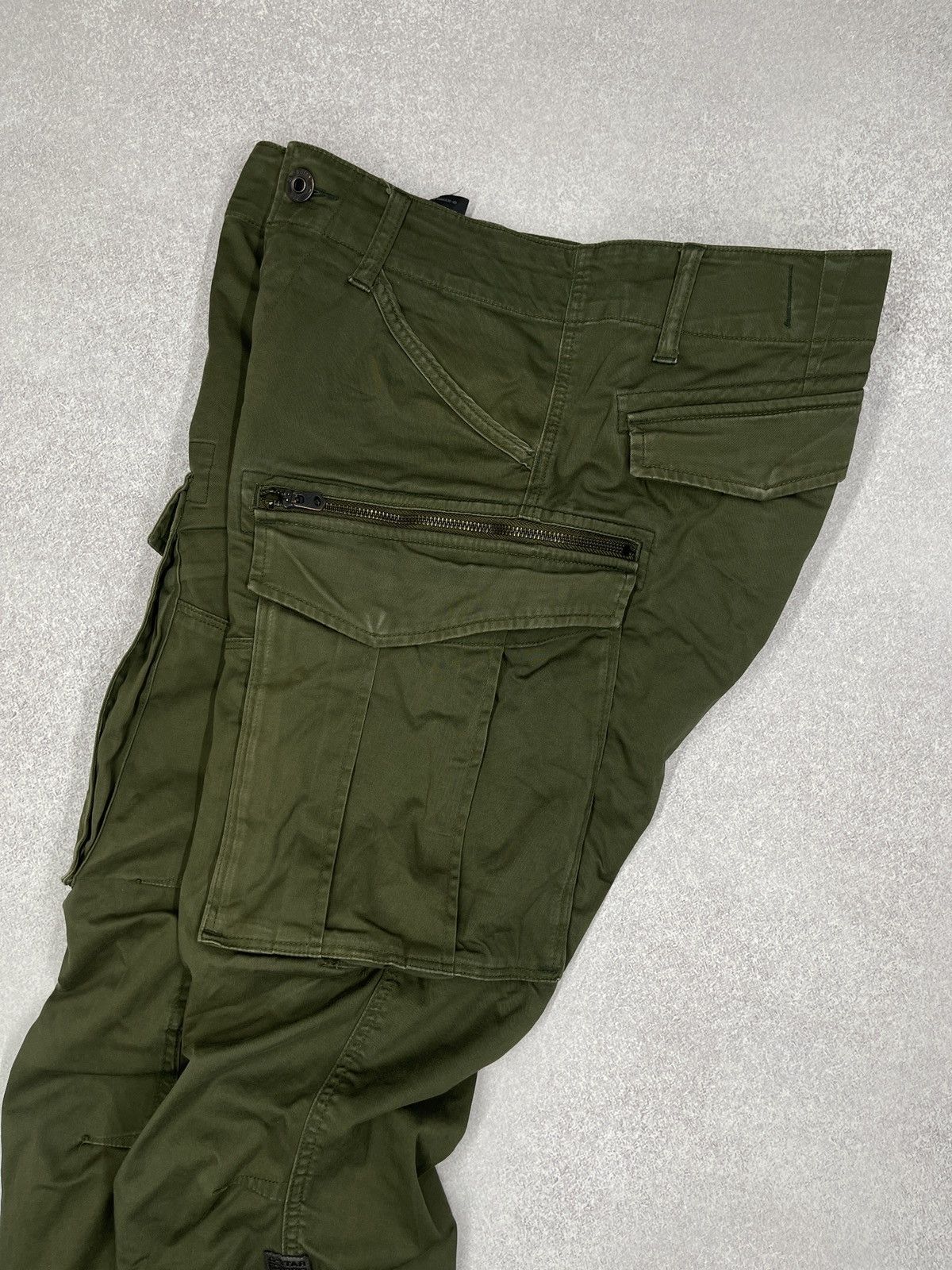 G-Star Mens G Star Raw Rovic Zip 3D Cargo Pants Khaki Multipocket Size US 31 - 5 Thumbnail