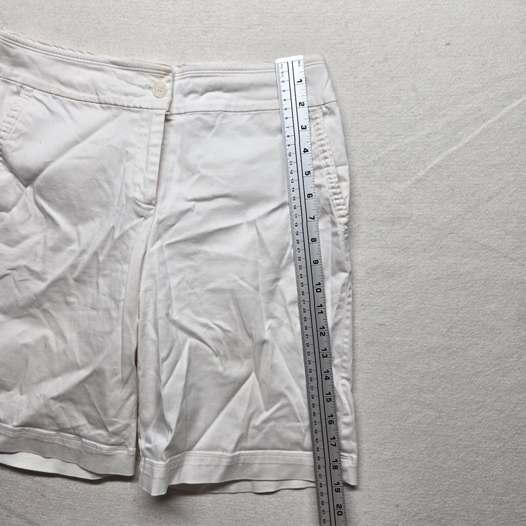 Vintage Allison Taylor White Cotton Bermuda Shorts Women 8 Casual Bermuda Short White Cotton Spandex Womens 8 Size 30" / US 8 / IT 44 - 4 Thumbnail