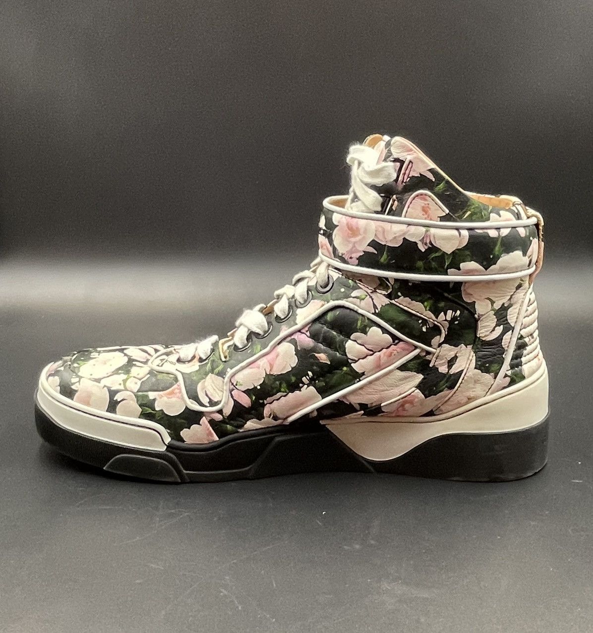 Givenchy Givenchy Tyson Floral High Top Sneaker Size US 12 / EU 45 - 8 Thumbnail