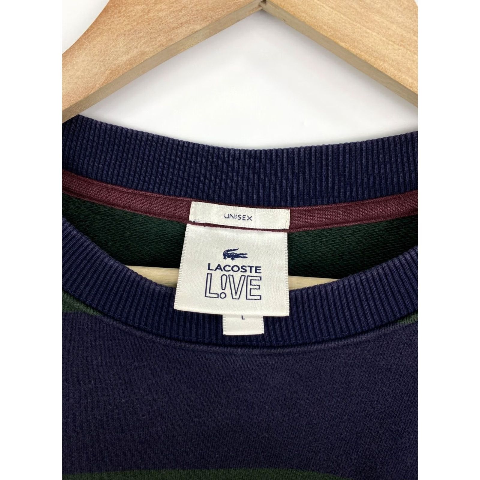 Lacoste Lacoste Live Sweatshirt College Style Rare Retro Hype Y2K Multicolor Green/Dark Blue M/L Unisex Mens Sweatshirt Size US L / EU 52-54 / 3 - 5 Thumbnail