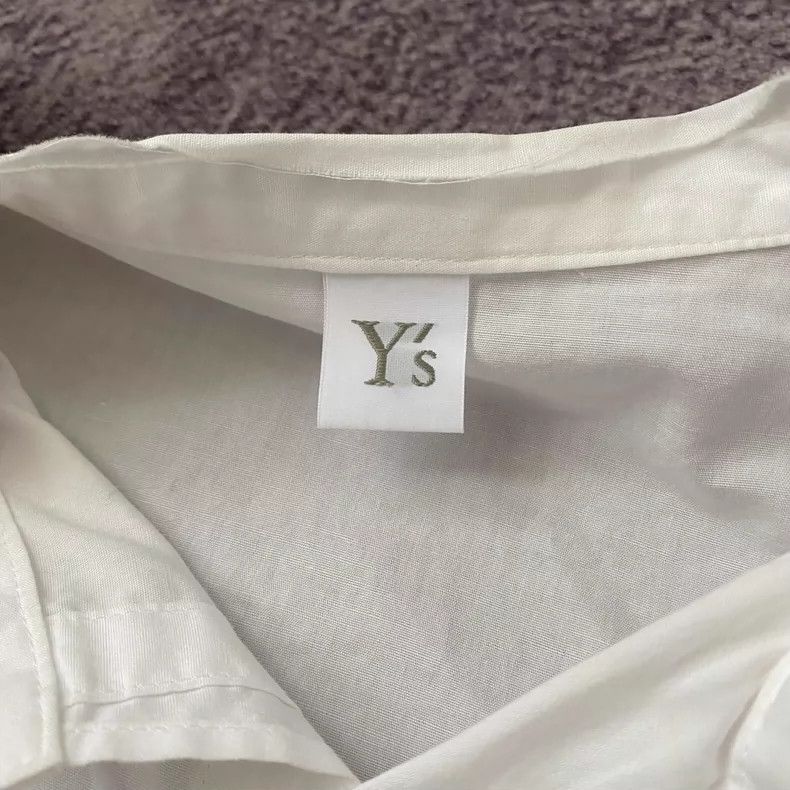 Yohji Yamamoto Yohji Yamamoto White long-sleeved shirt with broken necklin Size US S / EU 44-46 / 1 - 6 Thumbnail