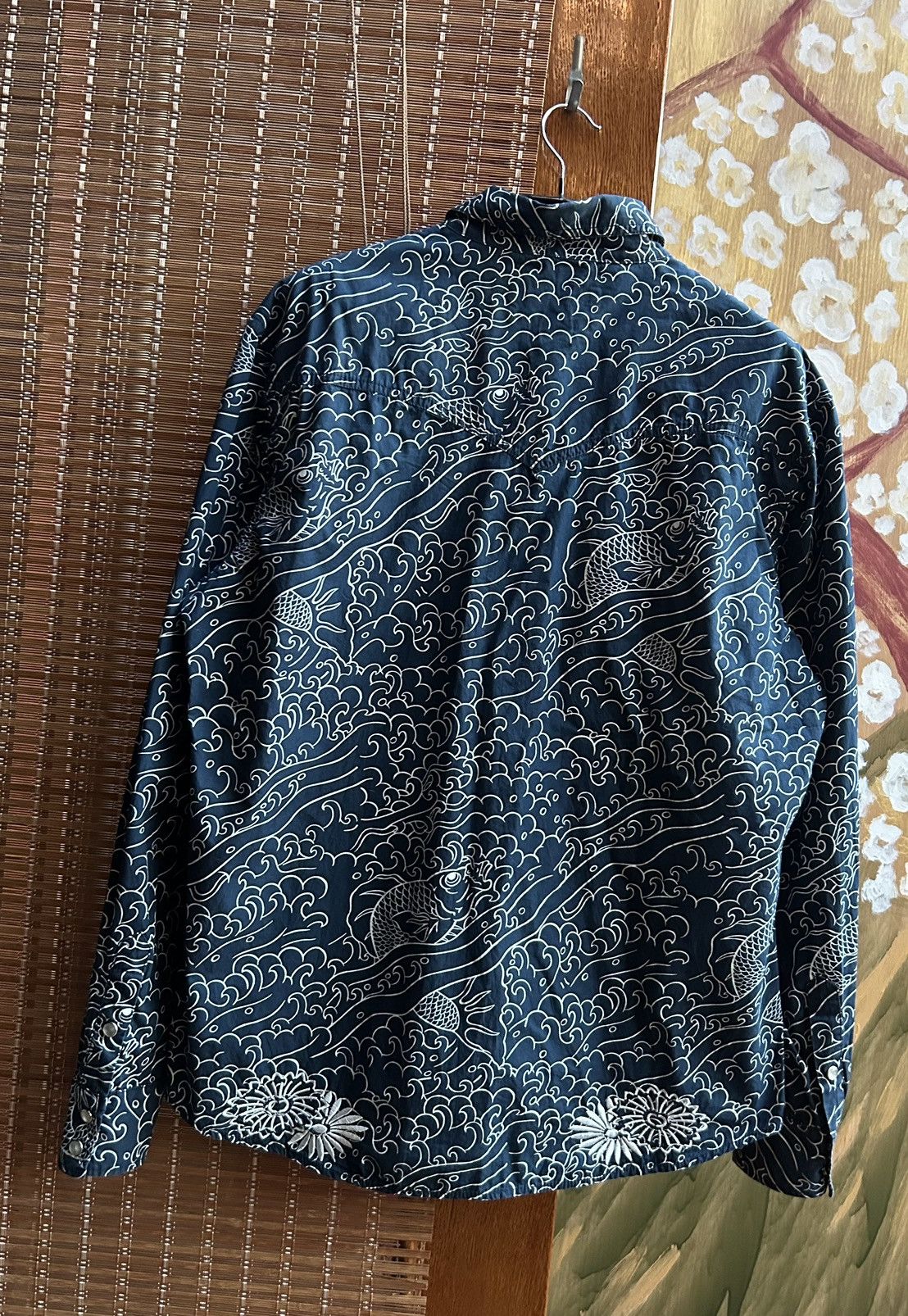 Mambo × Vintage 90’s Mambo Ho Daddy Pearl Snap Western Shirt Koi Fish Print Size US XL / EU 56 / 4 - 2 Thumbnail