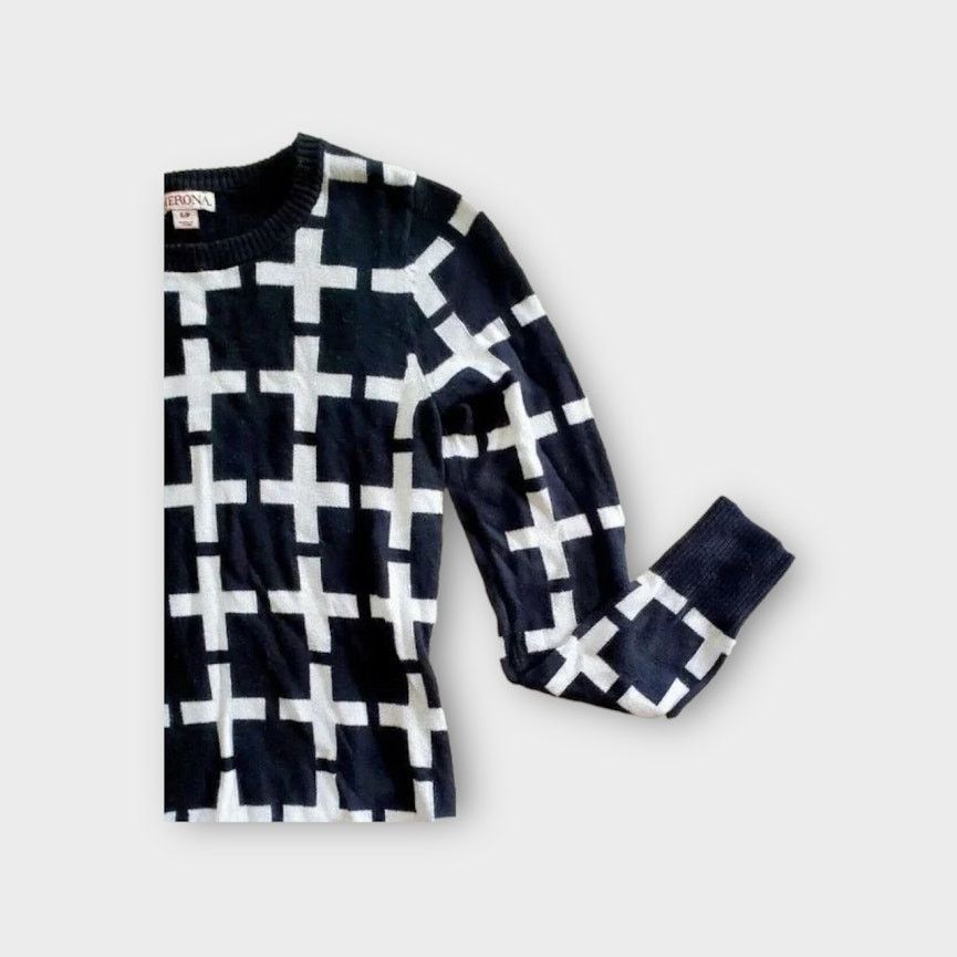 Merona Merona | Cross Print Pullover Sweater | Large Size L / US 10 / IT 46 - 4 Thumbnail