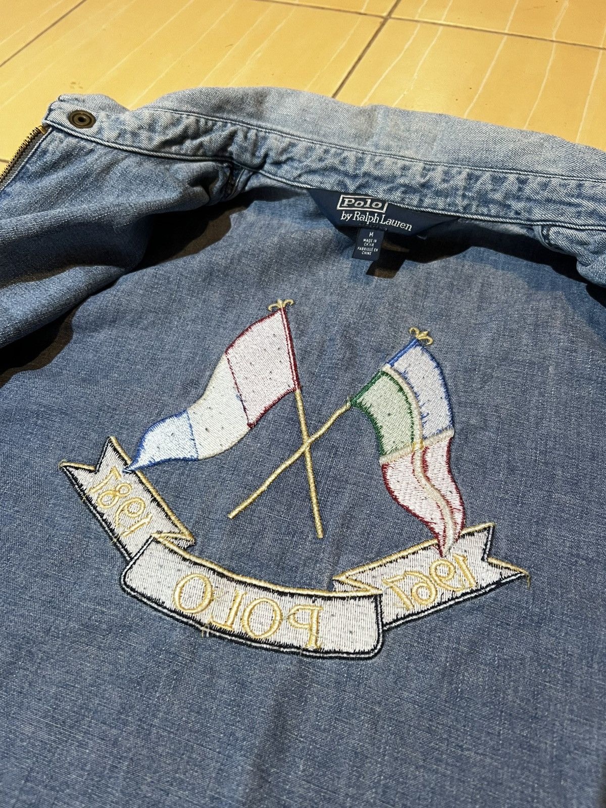 Polo Ralph Lauren Classic Polo Ralph Lauren Cross Flags Denim Jacket. Size US M / EU 48-50 / 2 - 3 Thumbnail