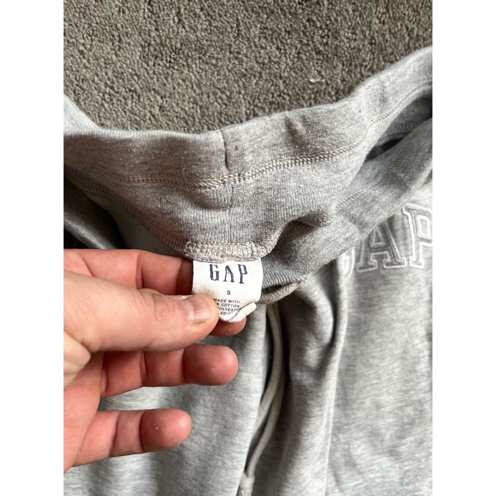 Gap VINTAGE Gap Womens Solid S Sweatpants Gray W/ Logo Cream Solid Size Small Size 28" / US 6 / IT 42 - 5 Thumbnail