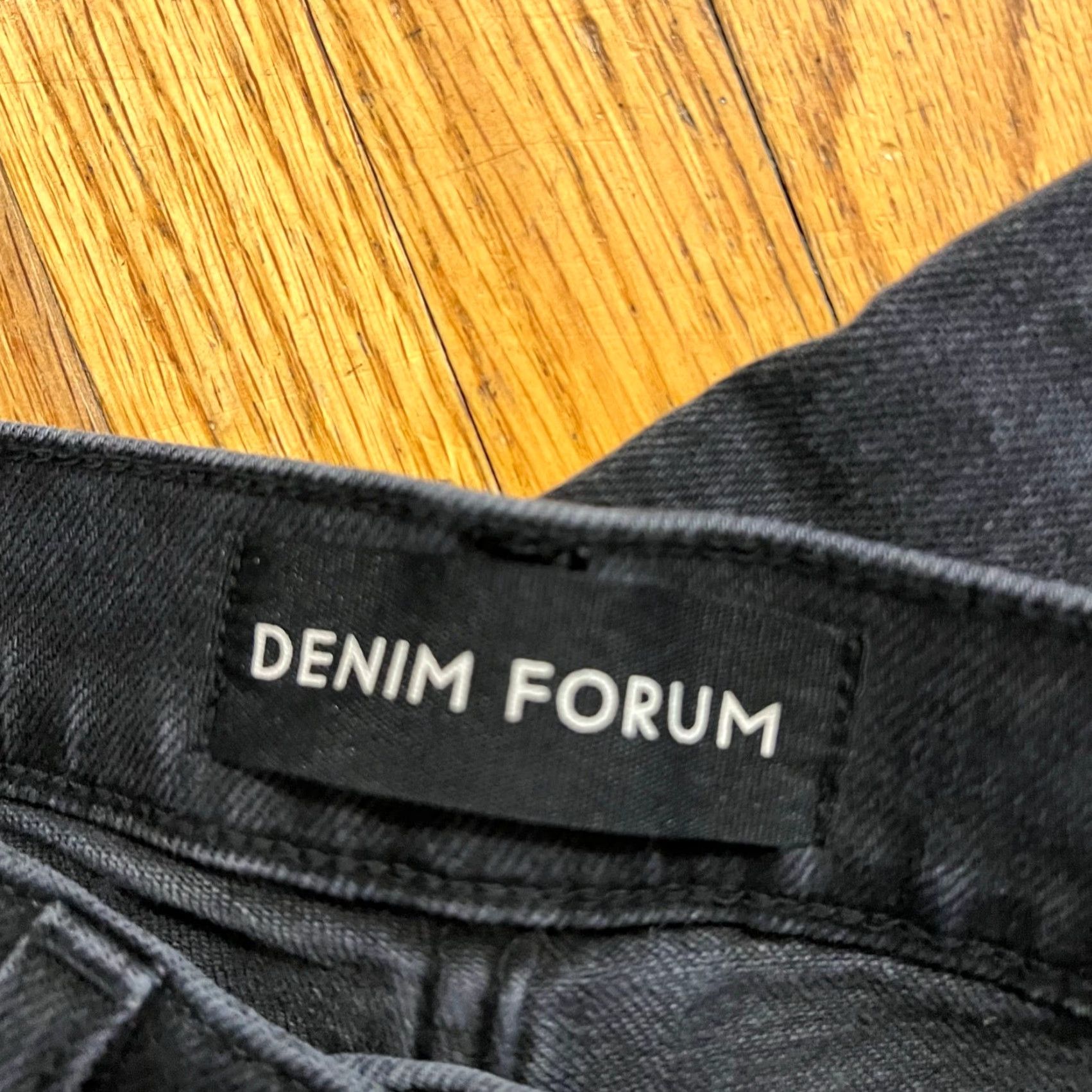 Vintage Denim Forum Jeans Womens 28 Long Arlo High Rise Straight Button Fly Black Size 28" / US 6 / IT 42 - 5 Thumbnail