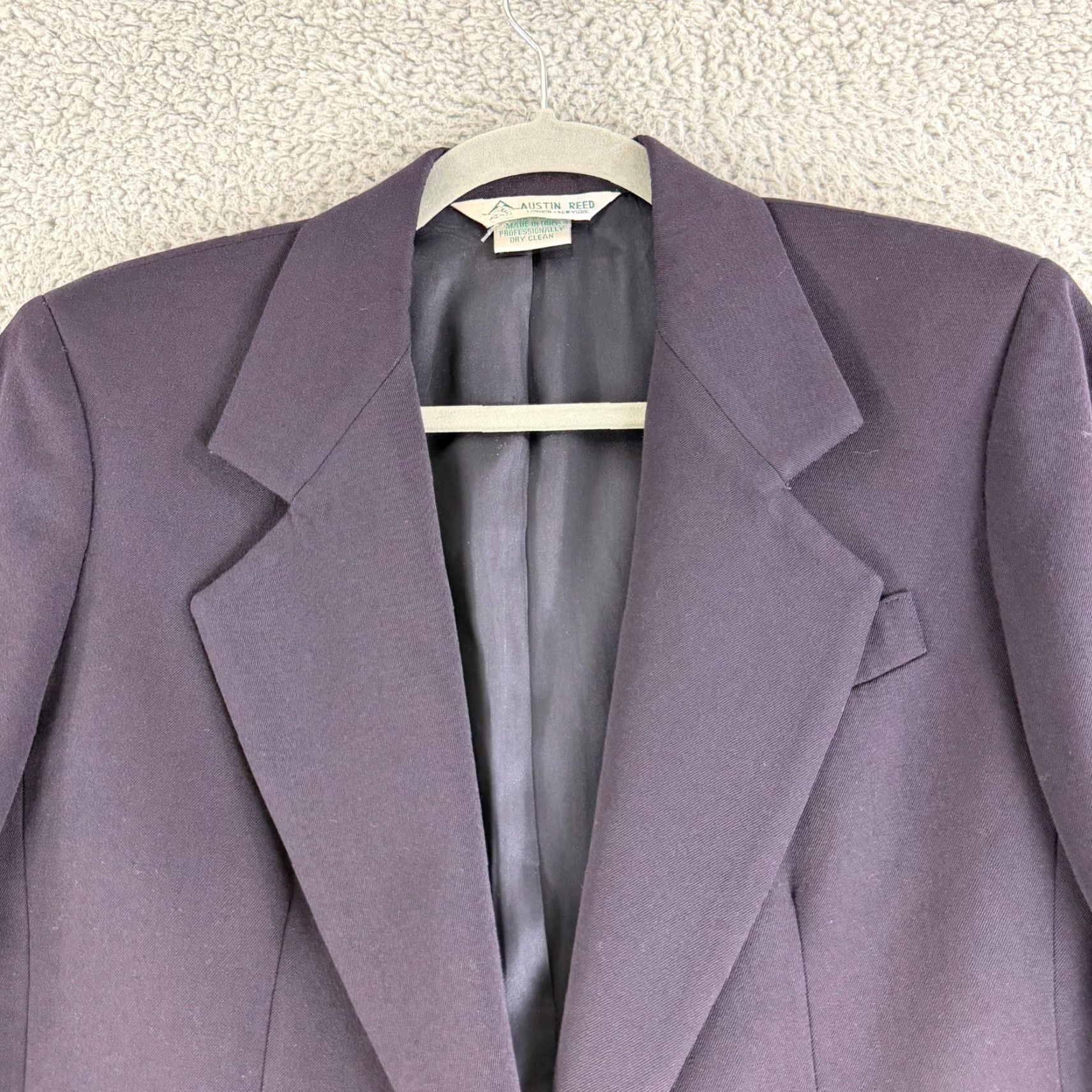 Austin Reed VINTAGE Austin Reed Blazer Jacket Womens Medium Navy Blue Single Breasted 100% Wool VTG Size M / US 6-8 / IT 42-44 - 3 Thumbnail