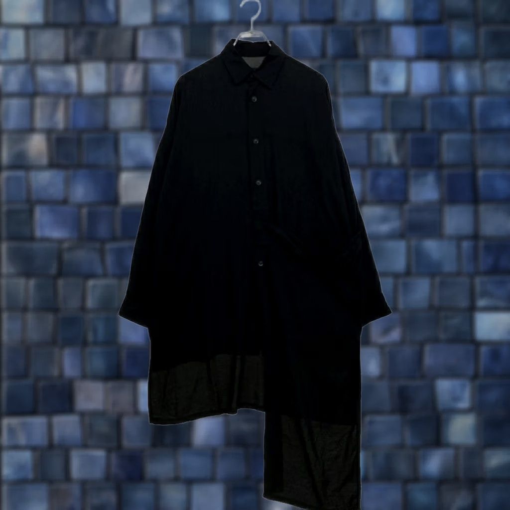 Yohji Yamamoto B Yohji Yamamoto Long Sleeve Shirt - Black - Button-Up - Adult Men Size US XS / EU 42 / 0 - 1 Thumbnail