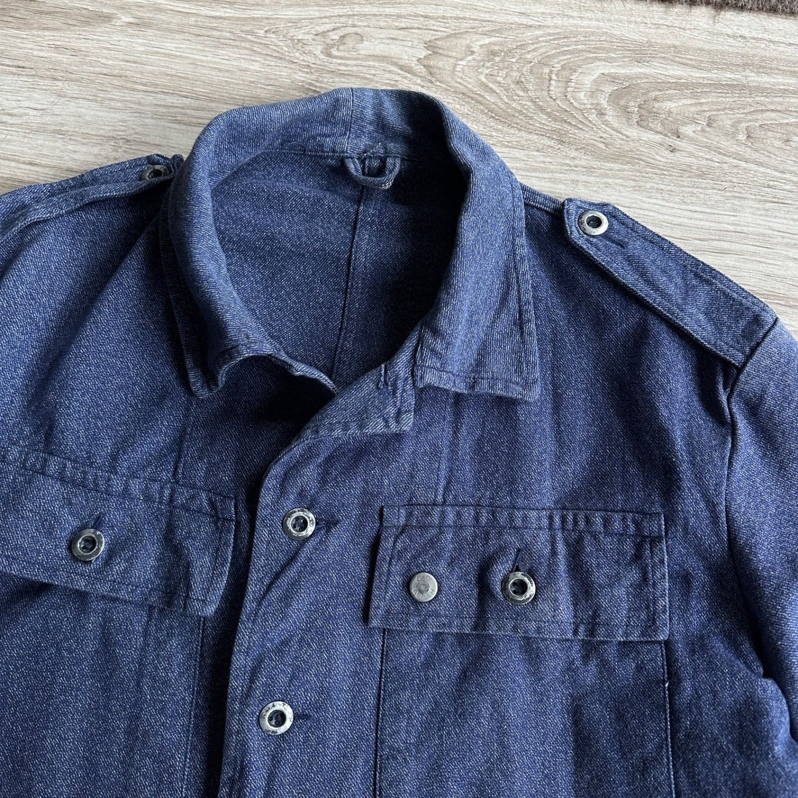 Vintage Vintage 50s French Swiss Workwear Chore Jacket 9347AC Size US XL / EU 56 / 4 - 4 Thumbnail