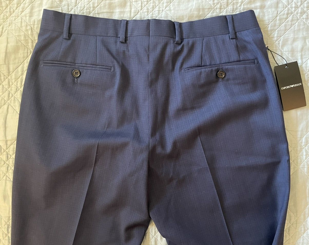 Emporio Armani Flat Front Wool Trouser Size US 32 / EU 48 - 9 Thumbnail