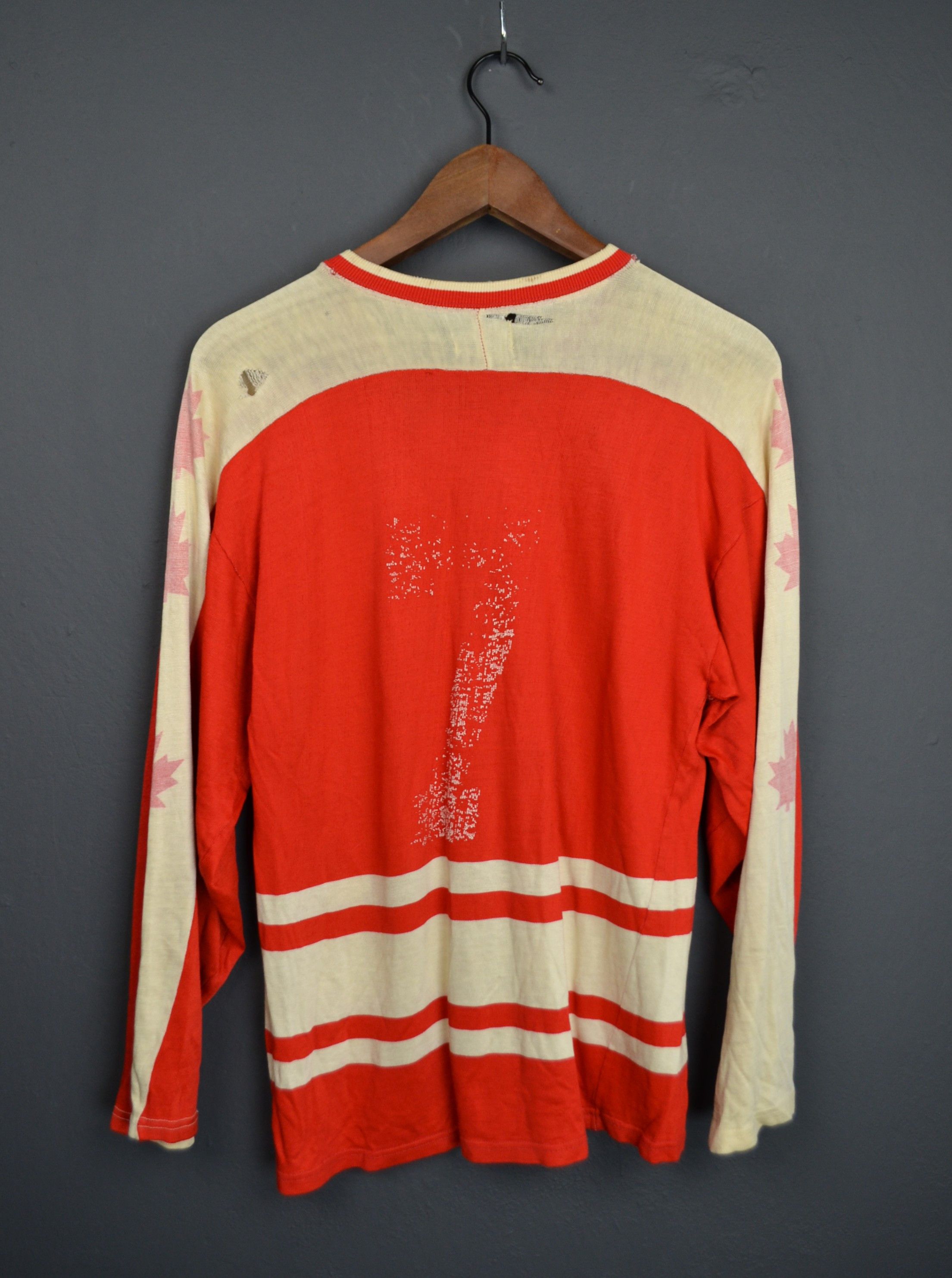 Vintage 1974 WHA Team Canada International Hockey Jersey Vintage Size US XS / EU 42 / 0 - 6 Thumbnail