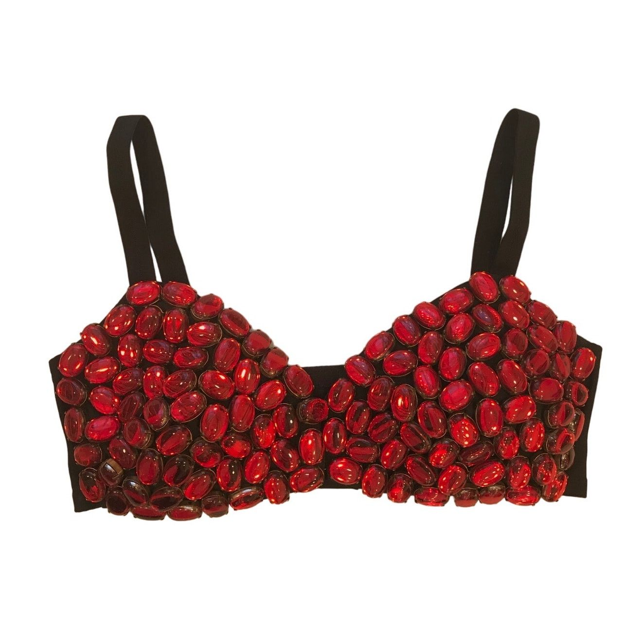 Dolce & Gabbana Vintage Dolce & Gabbana Gem Bra Top 42 Crystral Embellished Size L / US 10 / IT 46 - 1 Thumbnail