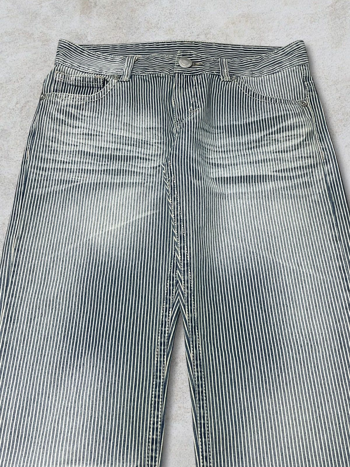 Vintage Vintage Japanese Denim Hickory Iconic Stripe Railroad Jeans Size US 32 / EU 48 - 2 Thumbnail