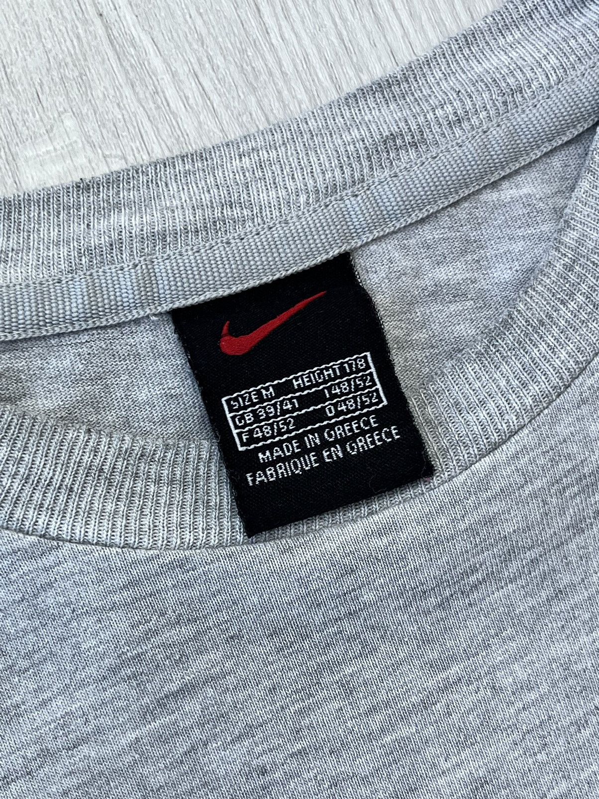 Nike × Vintage Vintage Nike T-Shirt Swoosh Logo 90s Y2K Drill Basic Shox TN Size US M / EU 48-50 / 2 - 5 Thumbnail