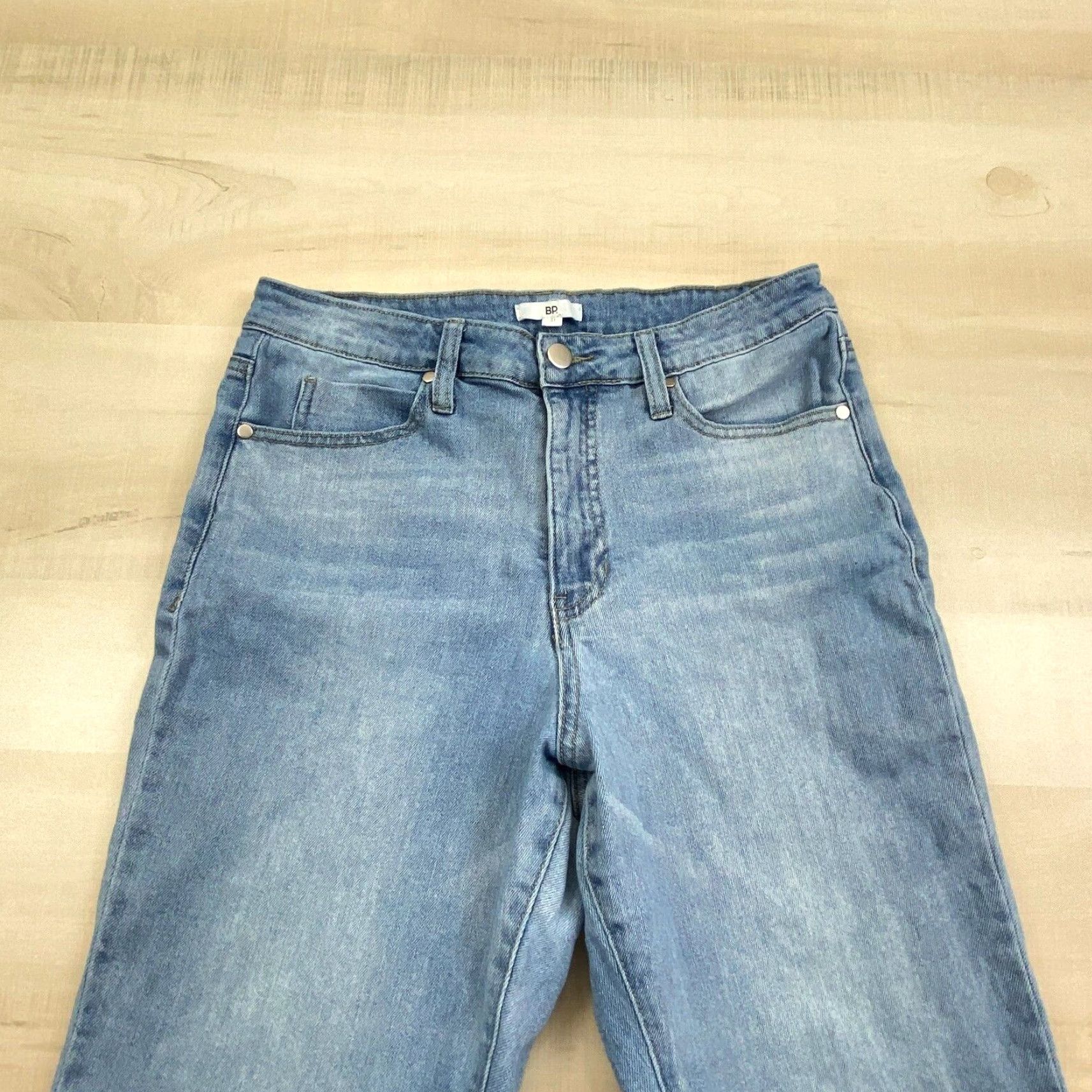 Vintage BP Women's Mom Jeans High Waist Blue Medium Wash Size 31 Stretch Cotton Blend Size 24" / US 00 / IT 34 - 2 Thumbnail