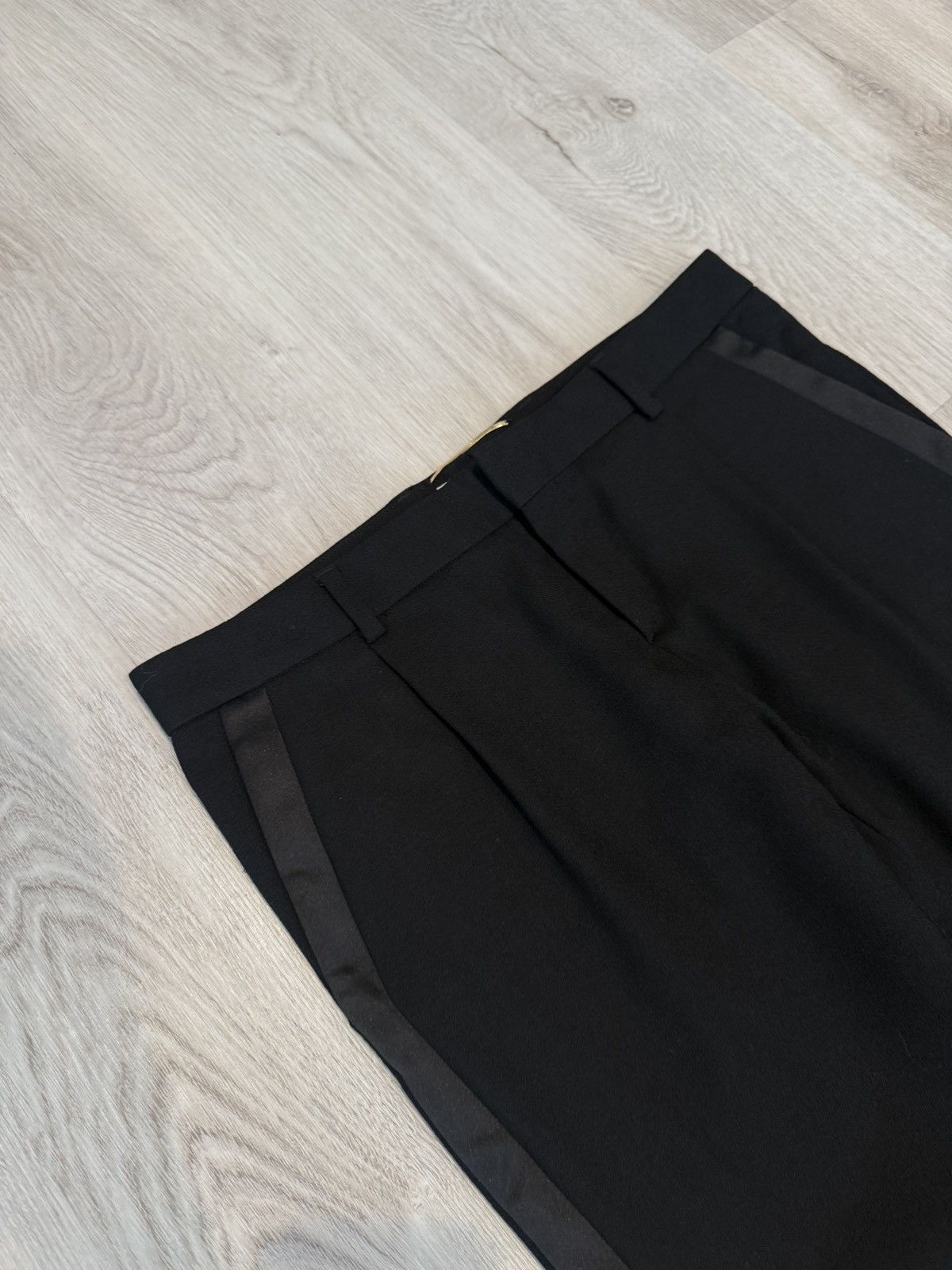 Saint Laurent Paris s/s 2013 silk side seam wool dress pants!! Size US 30 / EU 46 - 3 Thumbnail
