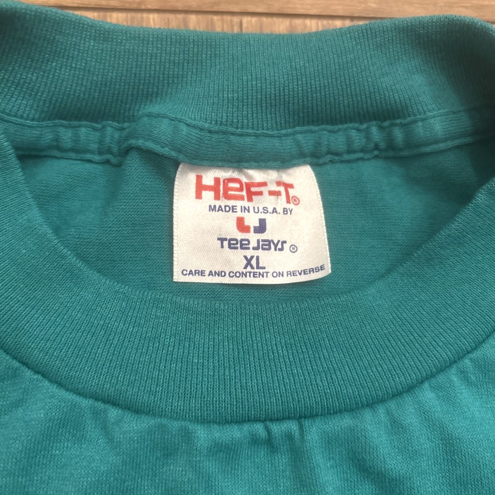 Vintage VINTAGE Florida Tourist Attractions T Shirt XL Teal 90s Hef-t Single Stitch Mens Shirts Size US XL / EU 56 / 4 - 3 Thumbnail