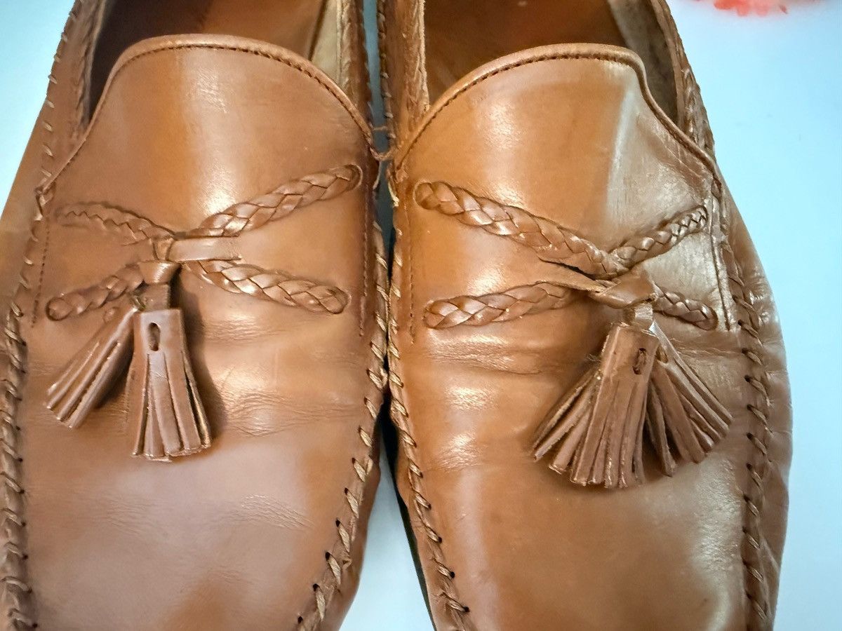 Bragano Bragano Italy Leather Tasseled Loafers 10.5 M Cognac Brown Size US 10.5 / EU 43-44 - 7 Thumbnail