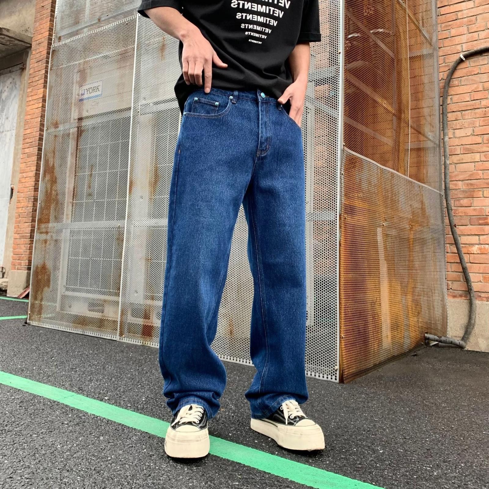 Japanese Brand Black Baggy Loose Fit Casual Denim Jeans Size US 32 / EU 48 - 5 Thumbnail