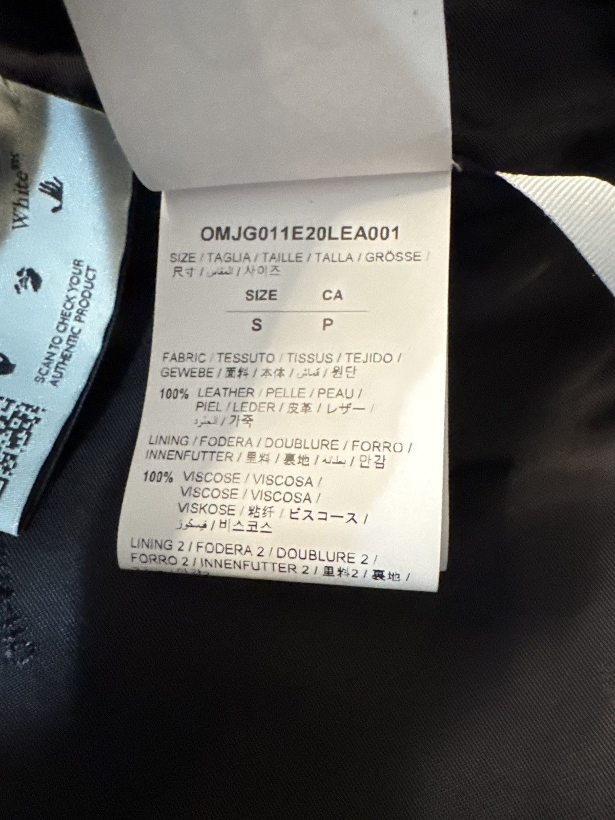Off-White Black leather Biker Size US S / EU 44-46 / 1 - 10 Thumbnail